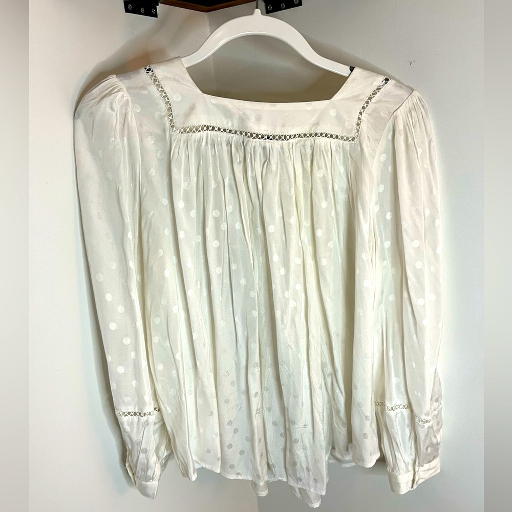 Fun Ann Taylor polka dot shirt